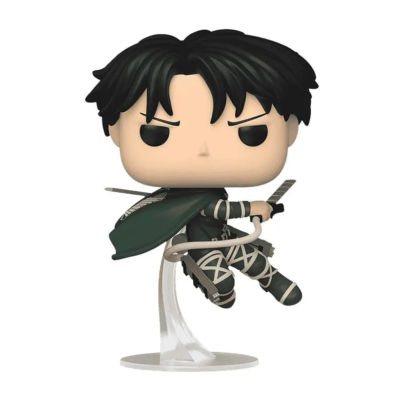 Funko POP Anime: Attack on Titan - Captain Levi Ackerman Vinyl Figure with Epic Collectibles Premium Box Protector Included