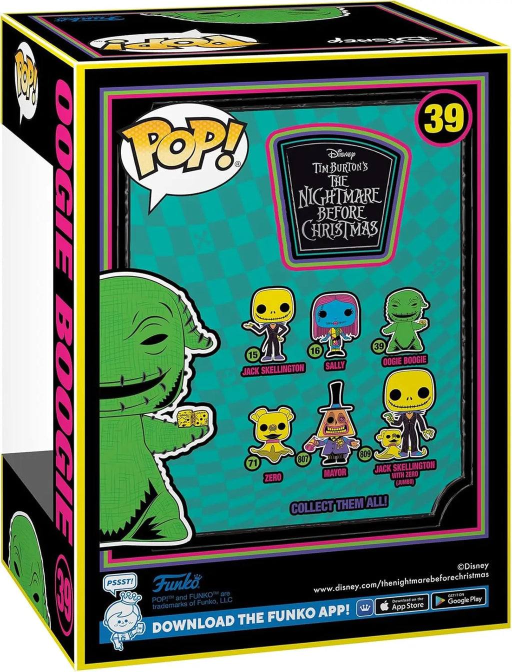 The Nightmare before Christmas Oogie Boogie Blacklight Funko Pop! Vinyl Figure #39